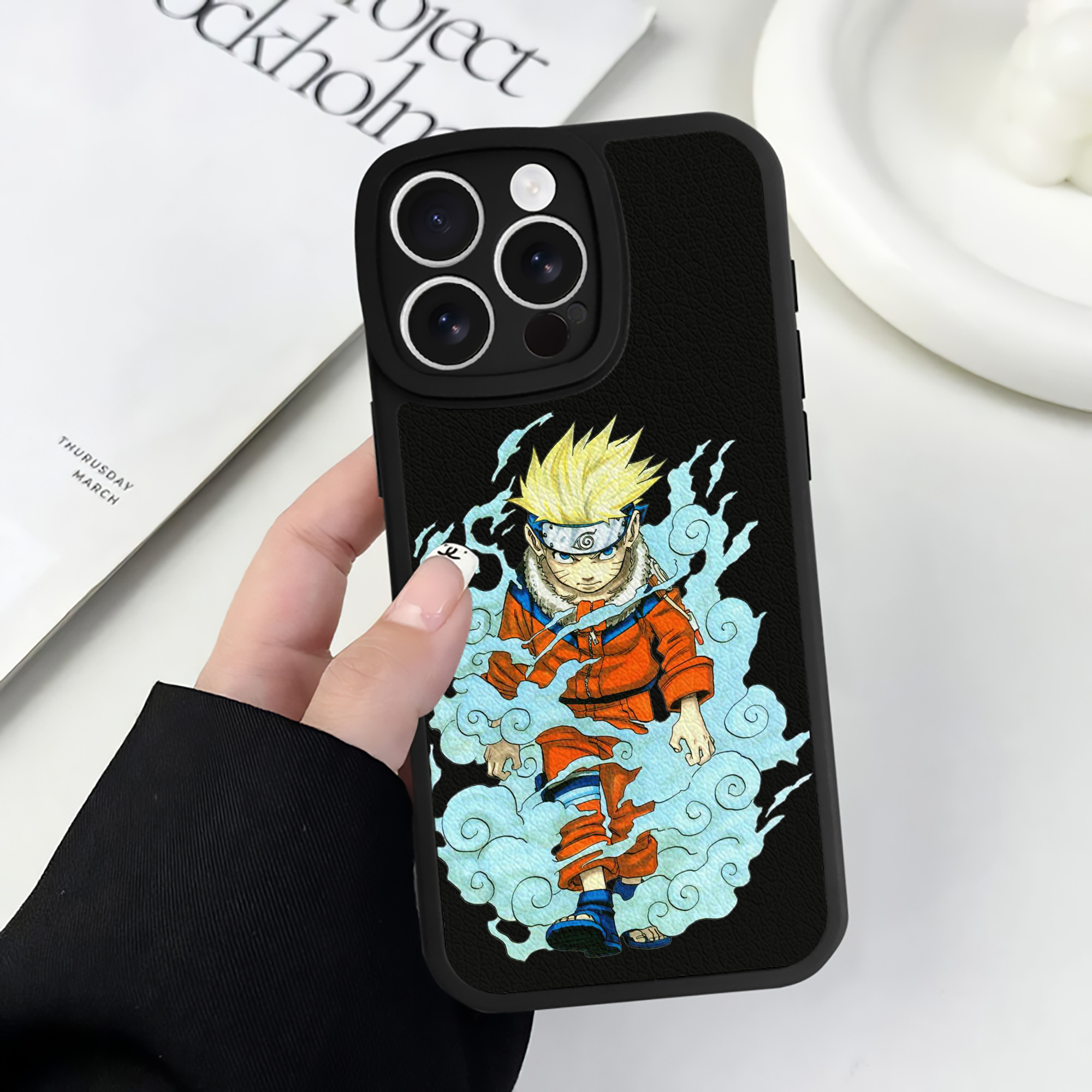 （画像用） NARUTO -ナルト- うずまき ナルト Uzumaki Naruto 【iPhone 16シリーズ対応】シリコンスマホケース（レザー調） 材質：シリコン